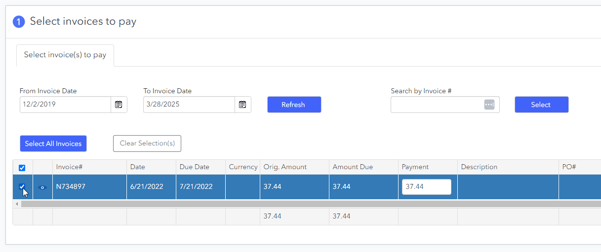 Payment Portal Step 1